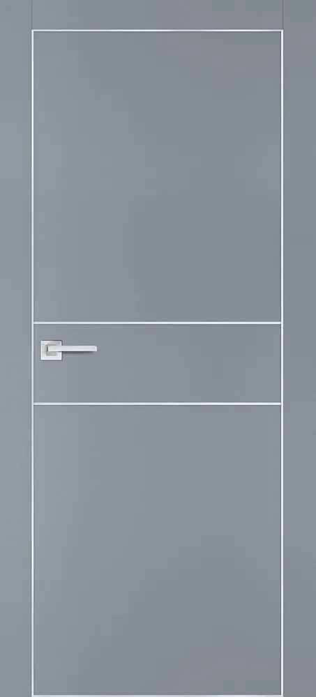 Фото Межкомнатная дверь PX-15  AL кромка с 4-х ст. Серый матовый