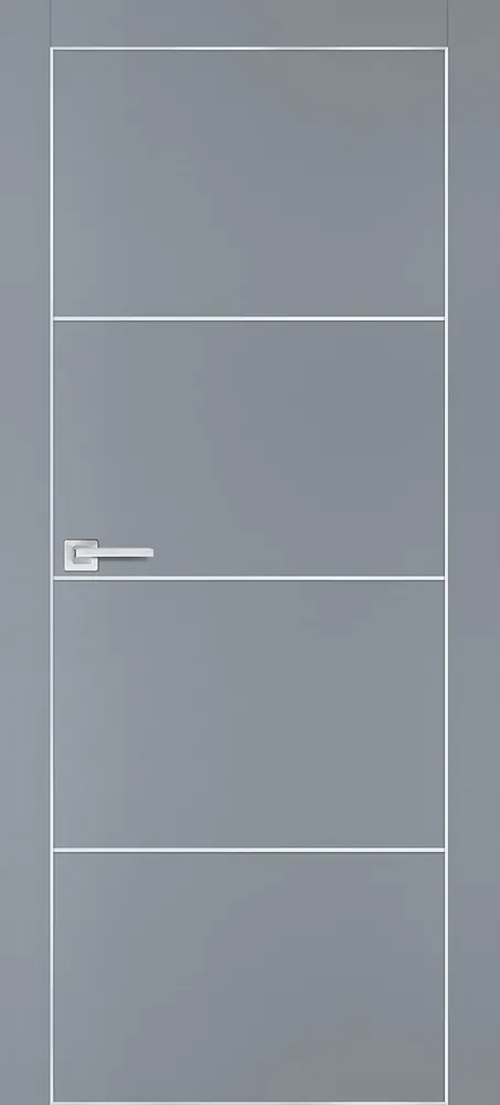 Межкомнатная дверь PX-2  AL кромка с 4-х ст. Серый матовый